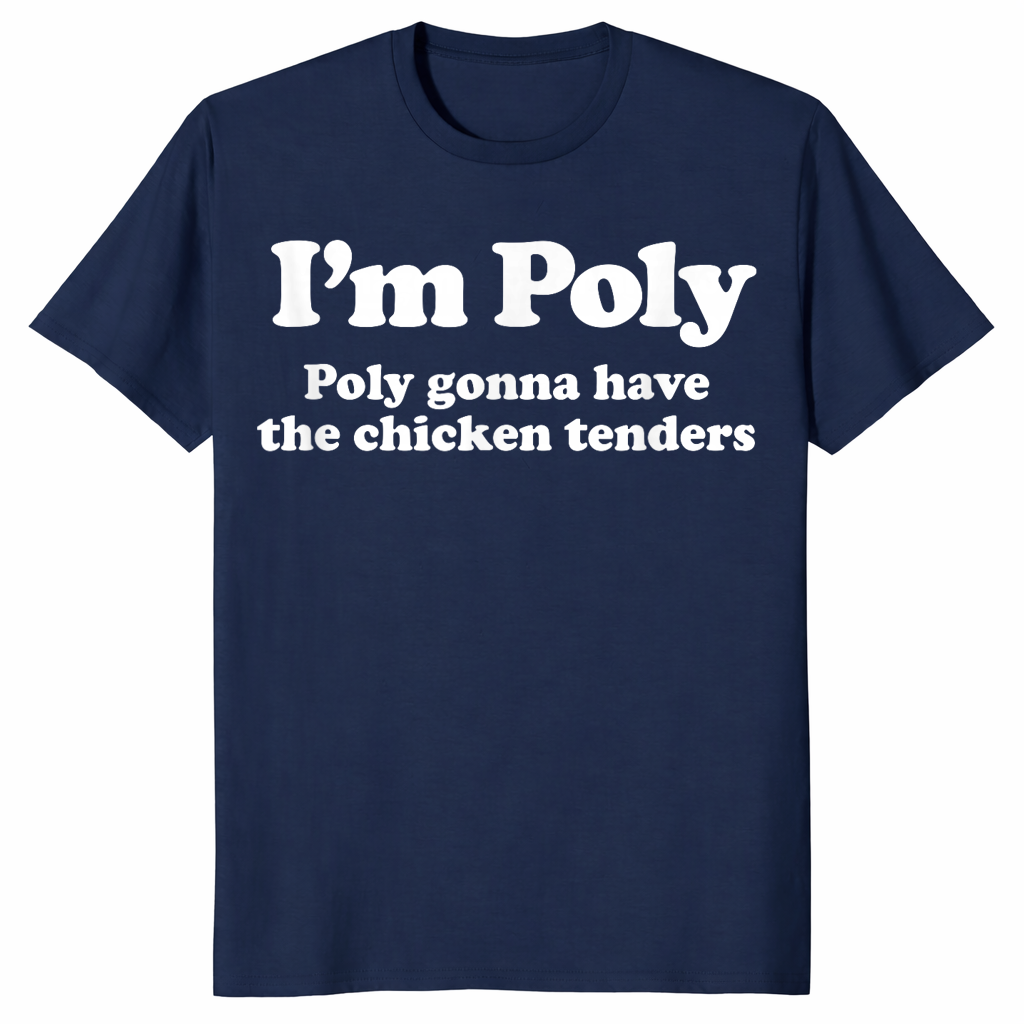 Chicken tenders funny food shirt in navy