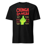 Chinga La Migra Abolish ICE No Human Is Illegal shirt in black by Cuccico
