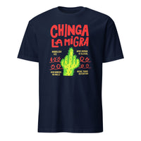 Chinga La Migra Abolish ICE No Human Is Illegal shirt in navy blue by Cuccico