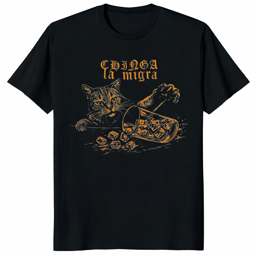 Chinga La Migra Cat T-Shirt – Political Activist Tee | Funny Spanish Meme | Latino Pride Apparel | Cuccico