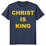 Christ Is King shirt in heather navy