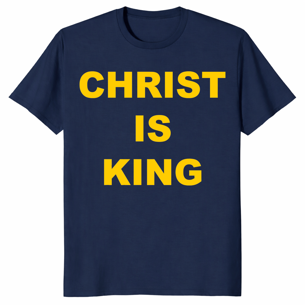 Christ Is King shirt in navy