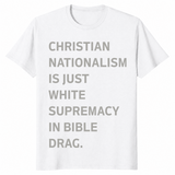 Christian Nationalism shirt in white