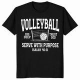 Christian volleyball shirt in black