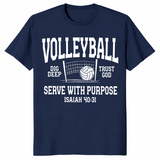 Christian volleyball shirt in navy