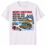 Christmas Hanukkah shirt in ice grey
