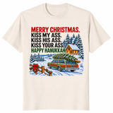 Christmas Hanukkah shirt in natural