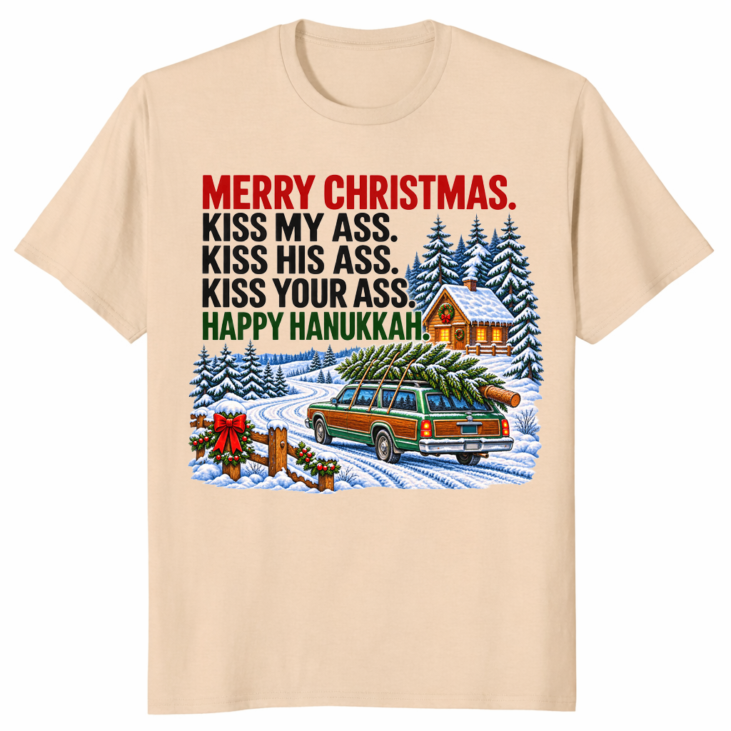 Christmas Hanukkah shirt in sand