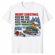 Christmas Hanukkah shirt in white