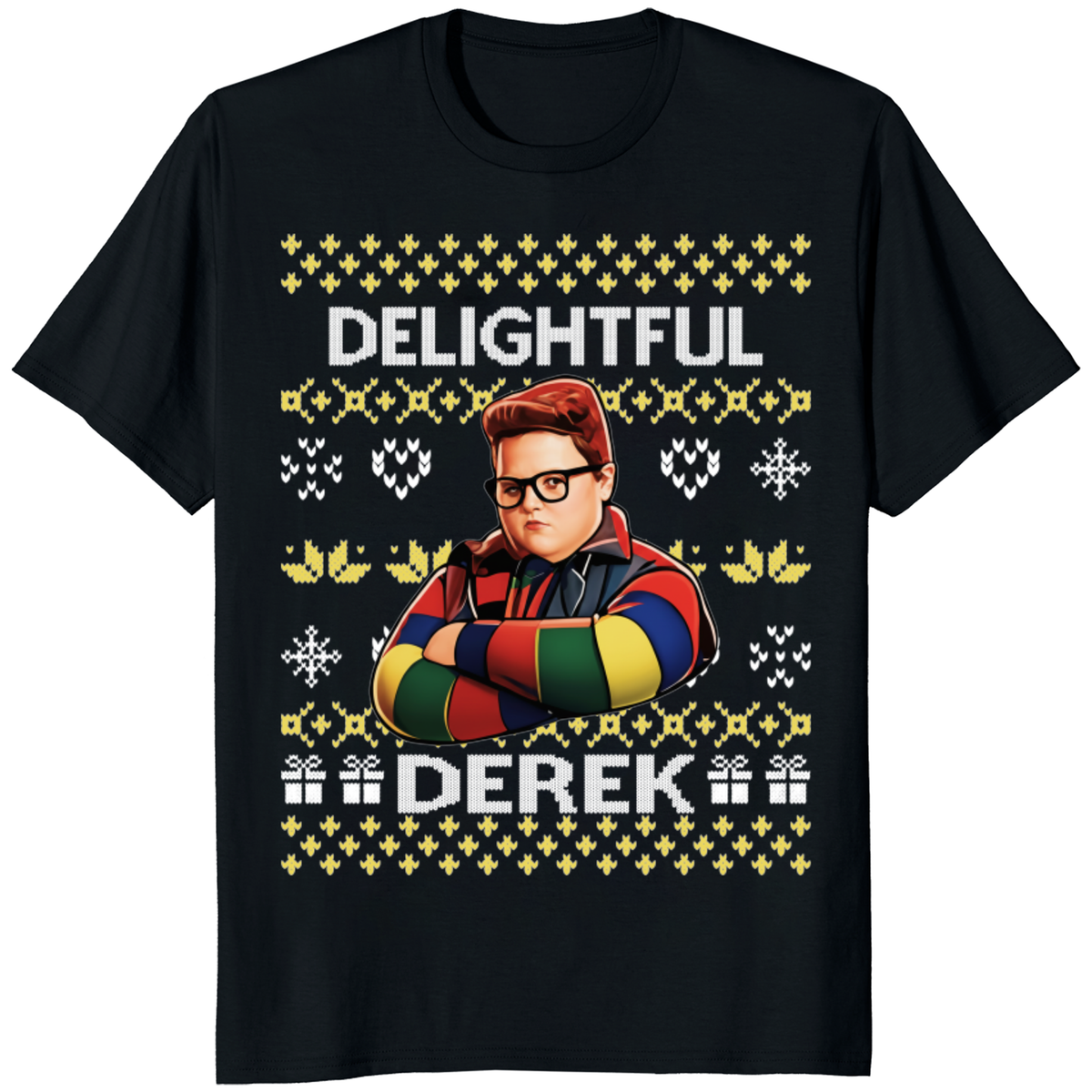 Festive Christmas Tshirt – Derek Christmas Shirt | Holiday Jumper Tee by Cuccico | Cuccico
