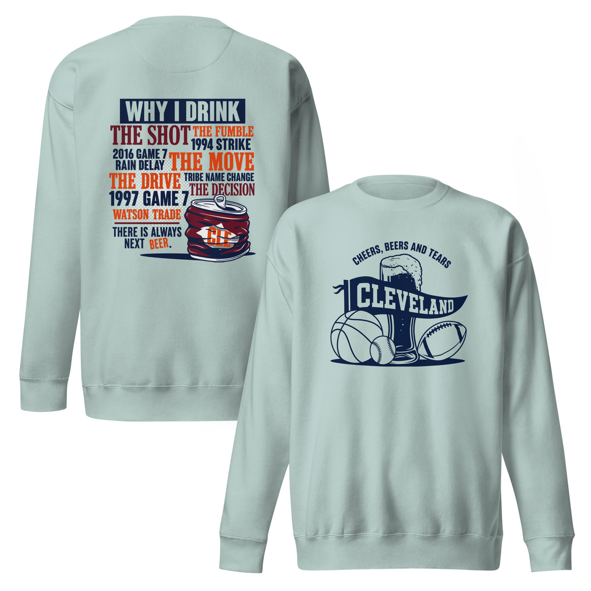 Cleveland baseball drought sweatshirt agave