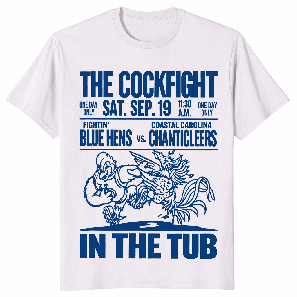 Cockfight in the Tub shirt in ice grey