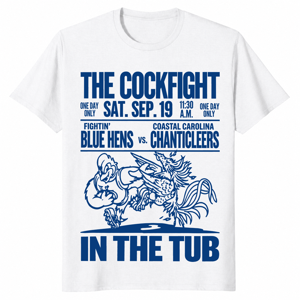 Cockfight in the Tub shirt in white
