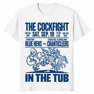 Cockfight in the Tub shirt in white