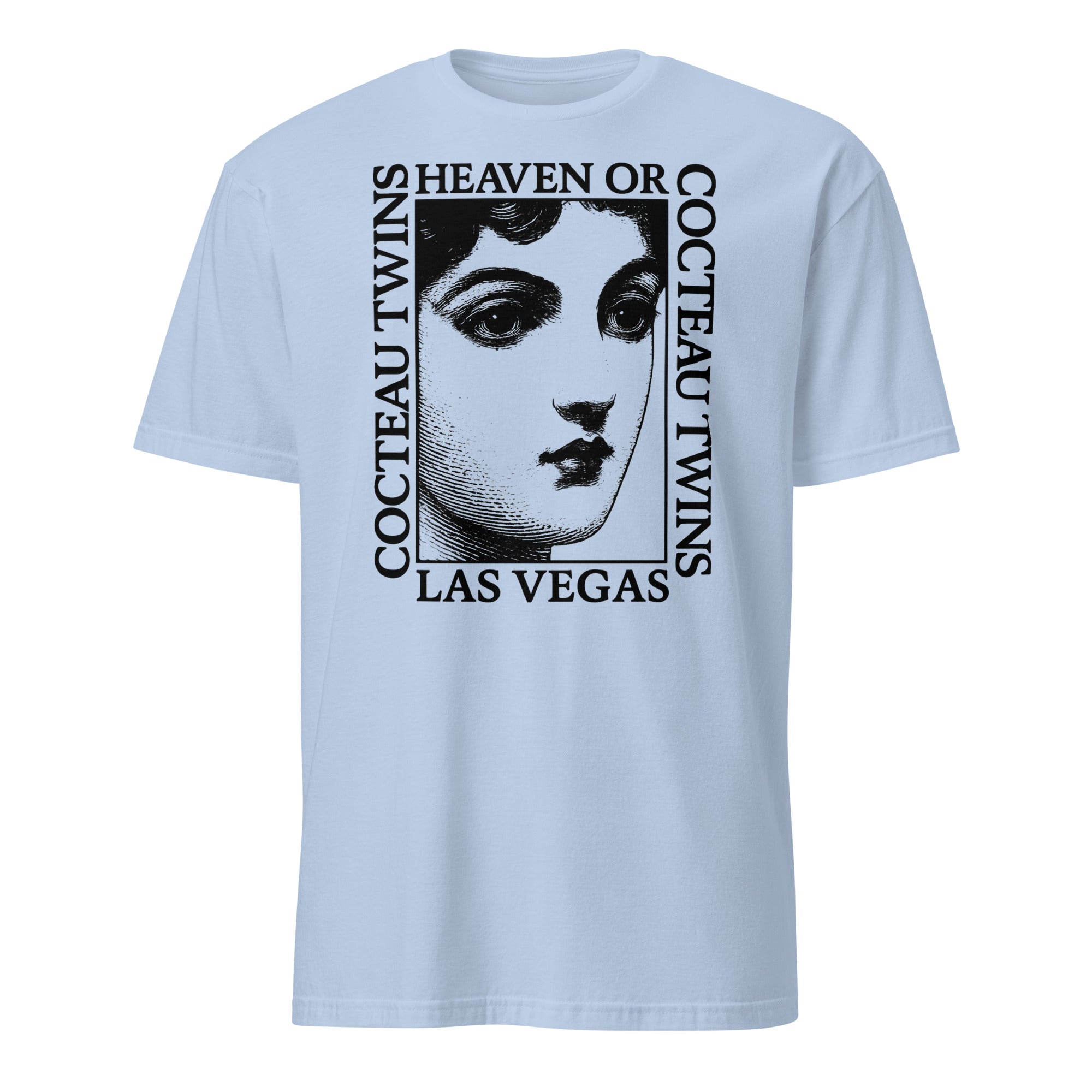 Cocteau Twins vintage inspired tee shirt in light blue – dream pop band retro music t-shirt