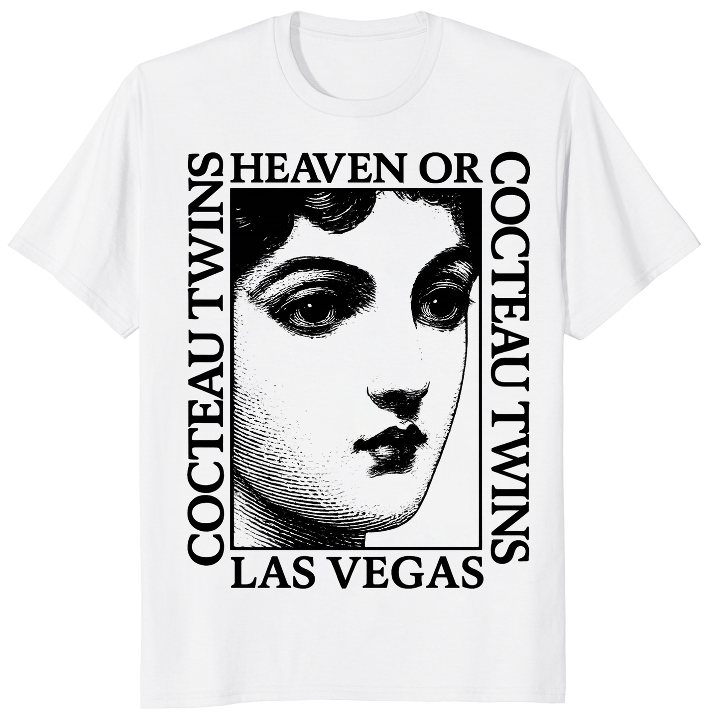 Cocteau Twins vintage inspired tee shirt in white – dream pop band retro music t-shirt