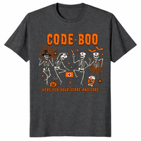 Code boo shirt dark heather grey