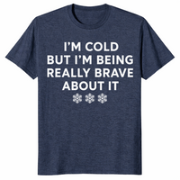 Cold But Brave shirt in heather navy