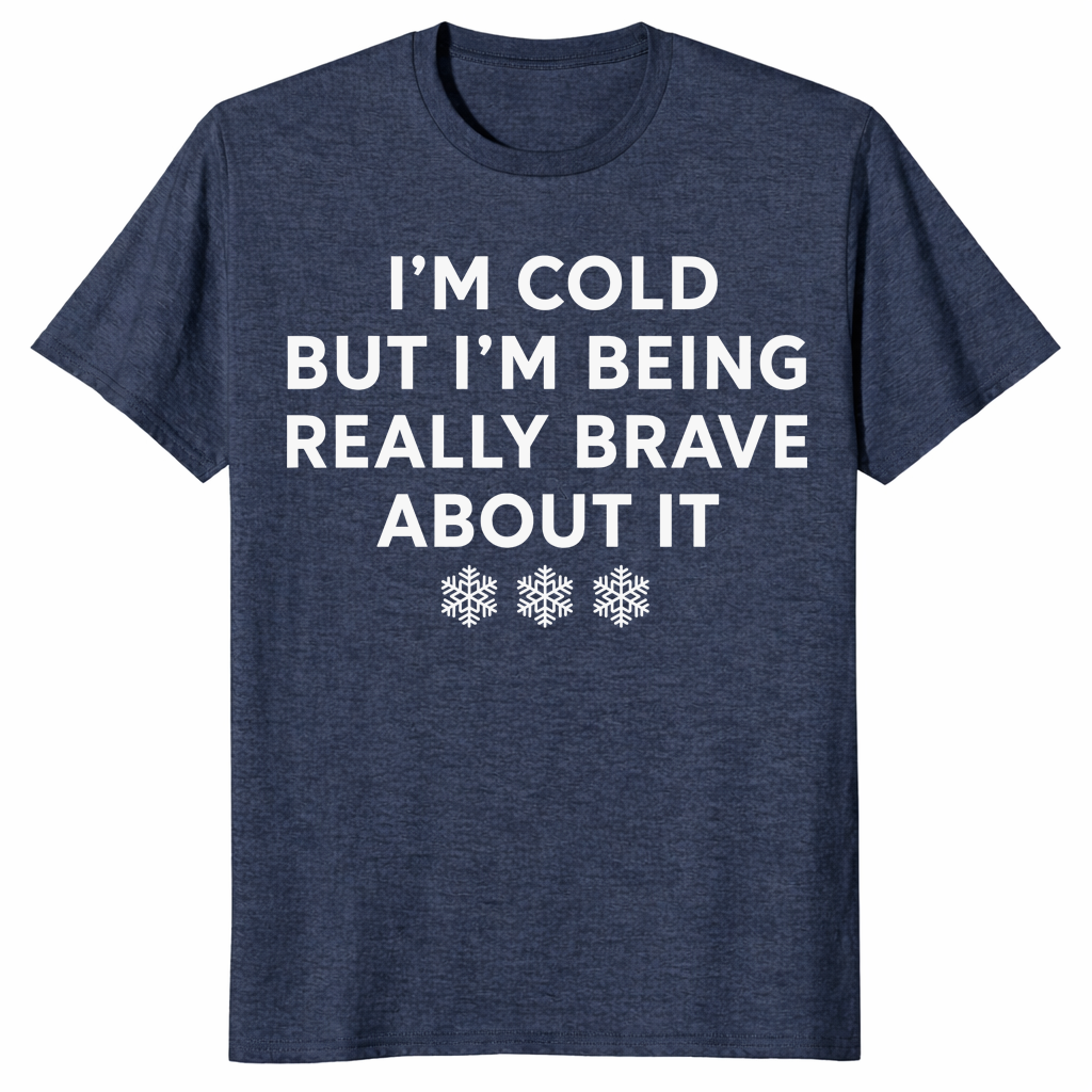 Cold But Brave shirt in heather navy