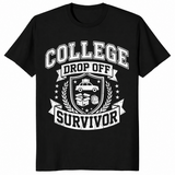 College drop off survivor shirt in black