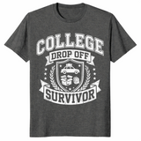 College drop off survivor shirt in dark heather