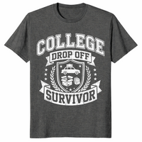 College drop off survivor shirt in dark heather