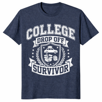 College drop off survivor shirt in heather navy