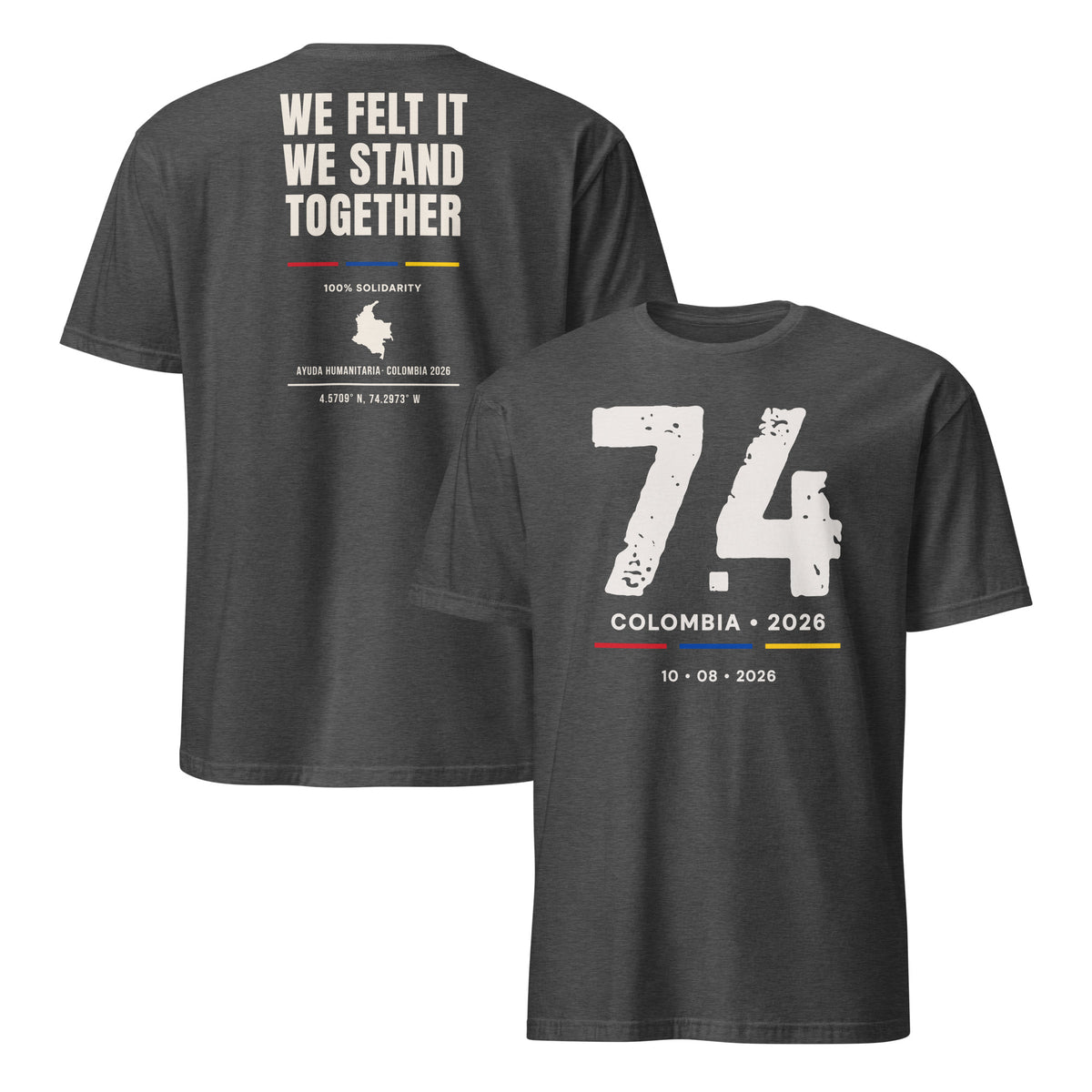 Colombia 74 tribute shirt dark heather grey