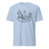 Cuccico Coloring for a Camp Shirt in light blue – soft cotton camp tee