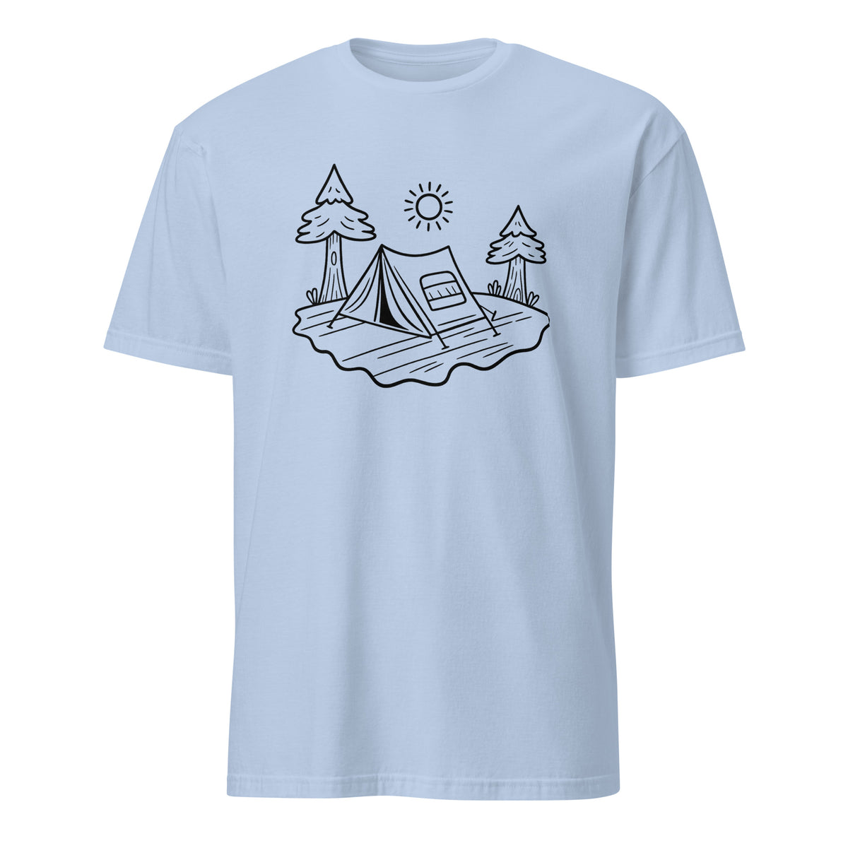Cuccico Coloring for a Camp Shirt in light blue – soft cotton camp tee
