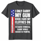 Concealed carry gun shirt in dark heather grey