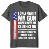 Concealed carry gun shirt in dark heather