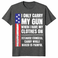 Concealed carry gun shirt in dark heather