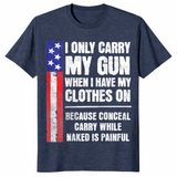 Concealed carry gun shirt in heather navy