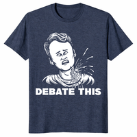 Heather navy conservative debate this shirt Charlie Kirk political fan tee