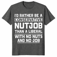 Dark heather conservative nutjob funny shirt political statement tee