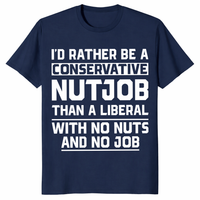 Navy conservative nutjob shirt funny political tee anti liberal gift