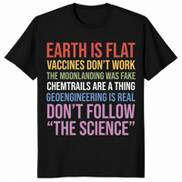 Conspiracy theory shirt in black
