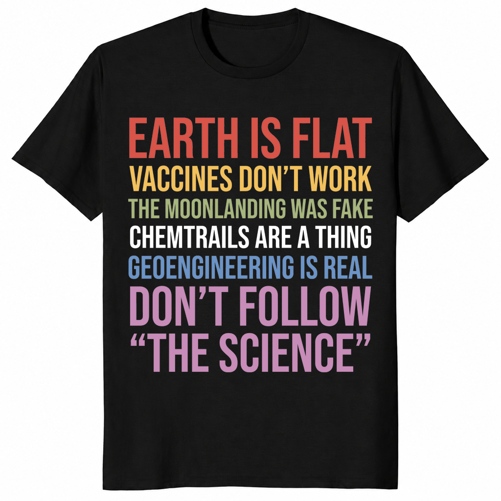Conspiracy theory shirt in black