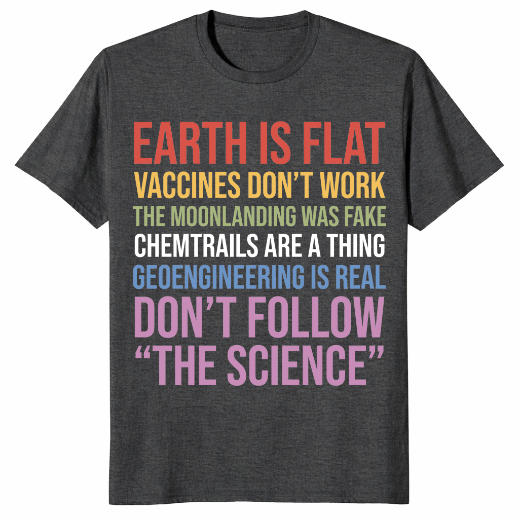 Conspiracy theory shirt in dark heather grey