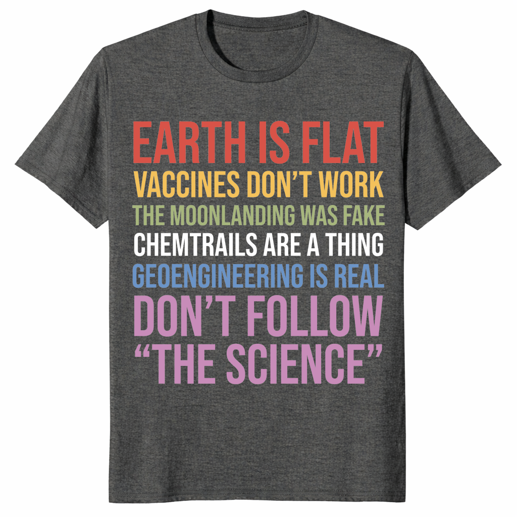 Conspiracy theory shirt in dark heather