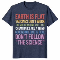 Conspiracy theory shirt in heather navy