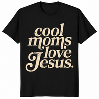 Cool Moms Love Jesus shirt in black