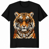 Cool tiger with sunglasses shirt black