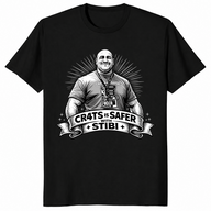 CR4TS Is Safer With Stibi T Shirt: Quirky Statement Graphic Tee | Cuccico