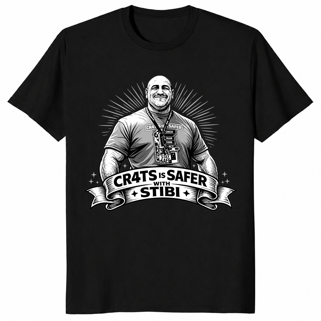 CR4TS Is Safer With Stibi T Shirt: Quirky Statement Graphic Tee | Cuccico