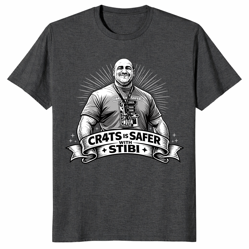 CR4TS Is Safer With Stibi T Shirt: Quirky Statement Graphic Tee | Cuccico