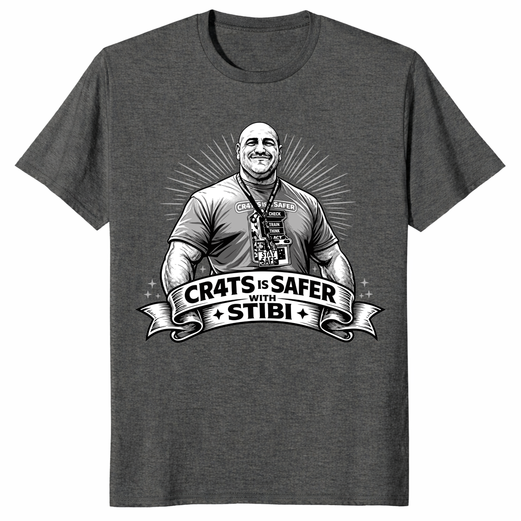 CR4TS Is Safer With Stibi T Shirt: Quirky Statement Graphic Tee | Cuccico