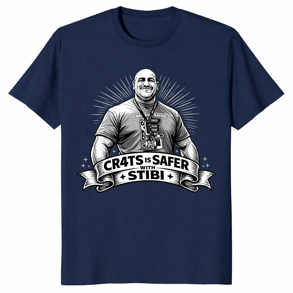 CR4TS Is Safer With Stibi T Shirt: Quirky Statement Graphic Tee | Cuccico