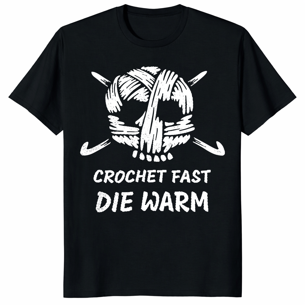Crochet Fast Die Warm Shirt trending design shirt